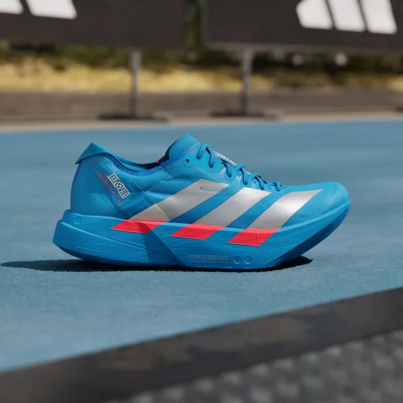 Tênis Adidas Adizero Adios Pro 4 - Solar Blue | Silver Metallic | Lucid Red