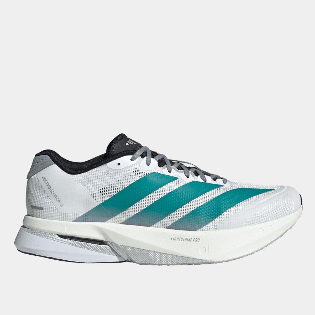 Tênis Adidas Adizero Boston 13 Masculino - Branco | Azul