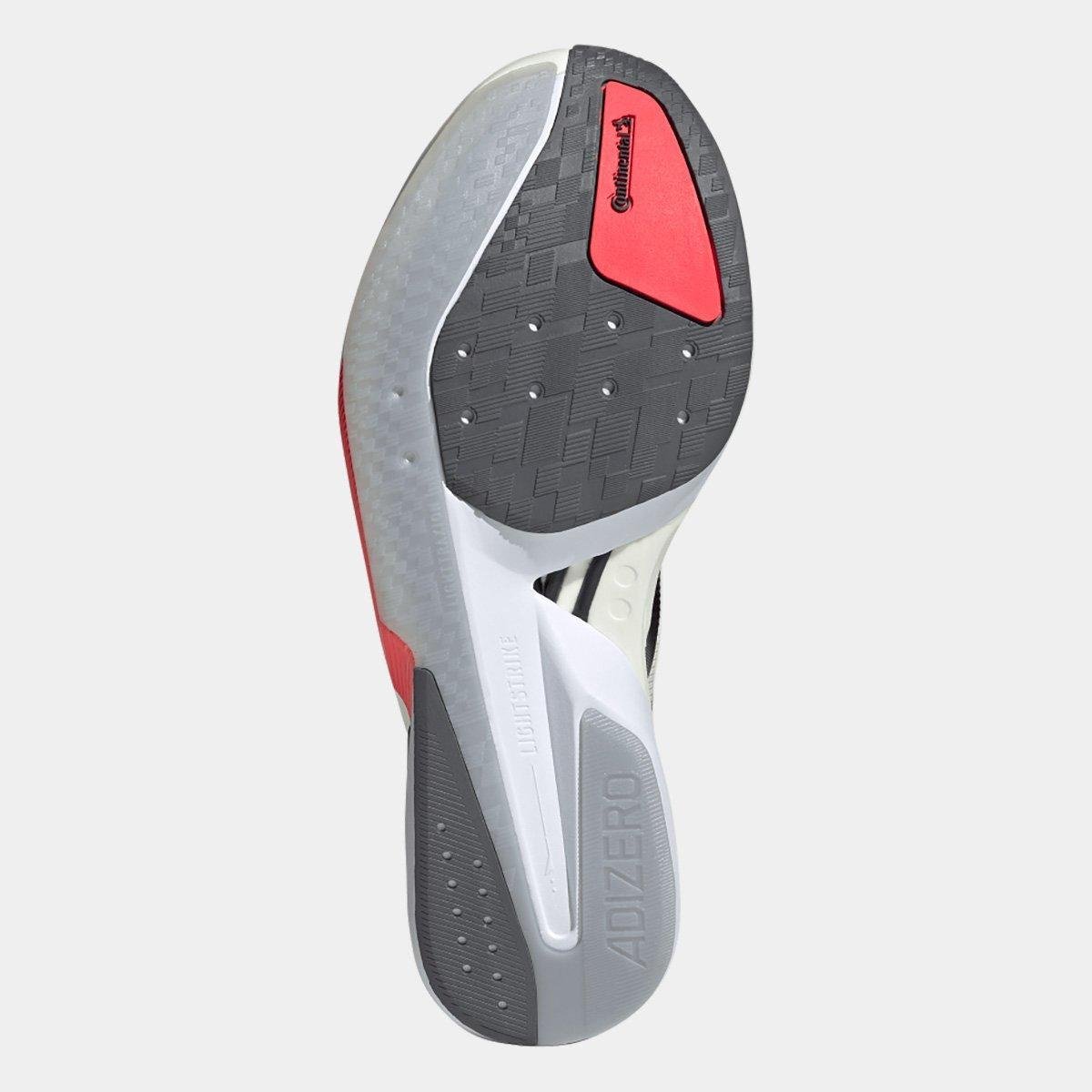 Tênis Adidas Adizero Boston 13 Masculino - Branco | Vermelho