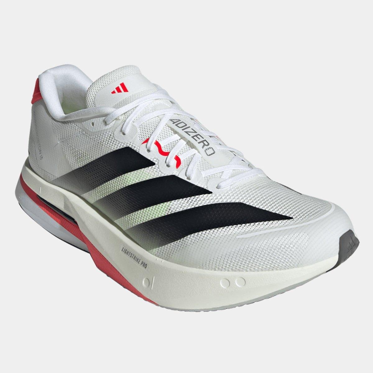 Tênis Adidas Adizero Boston 13 Masculino - Branco | Vermelho