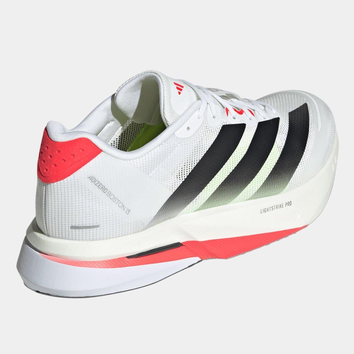 Tênis Adidas Adizero Boston 13 Masculino - Branco | Vermelho