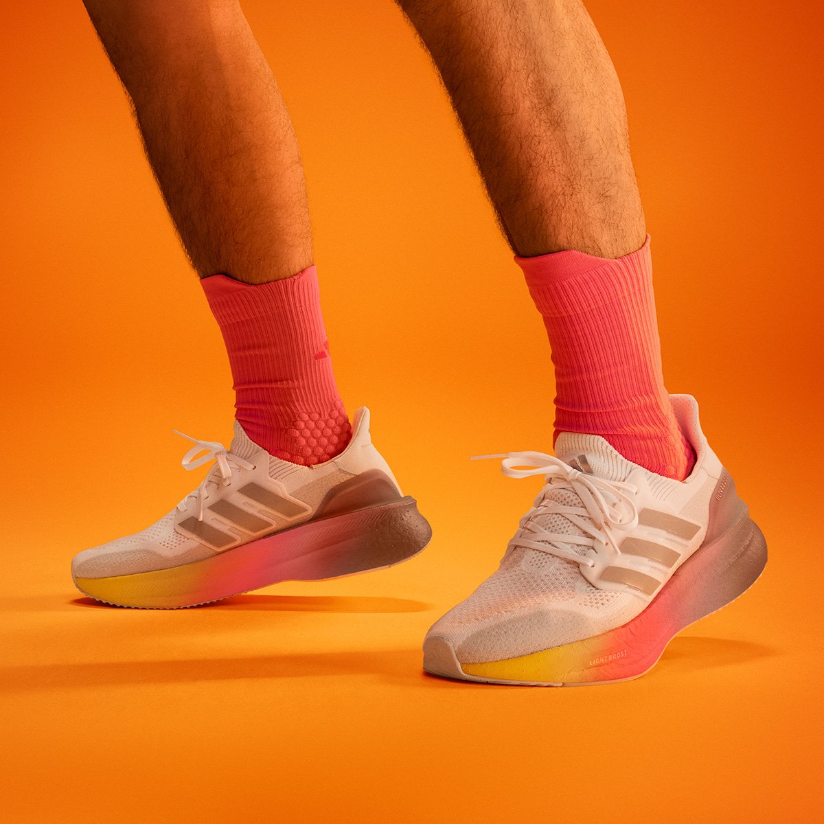 Tênis Adidas Ultraboost 5 Masculino - Branco | Rosa