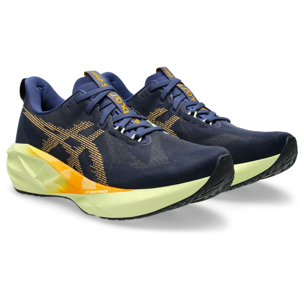 Tênis Asics Novablast 5 Masculino - Azul | Laranja