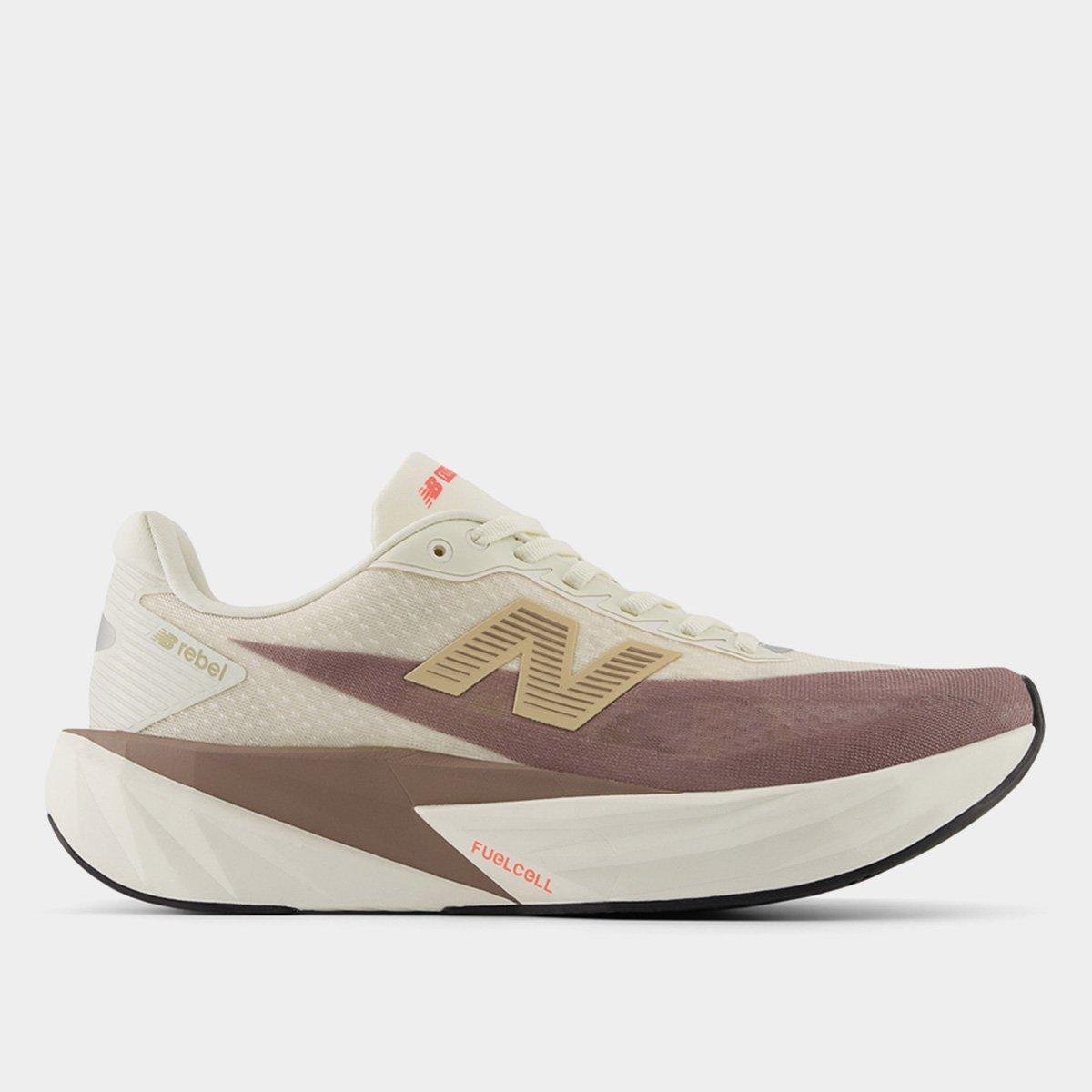 Tênis New Balance Fuelcell Rebel V5 Feminino - Off White
