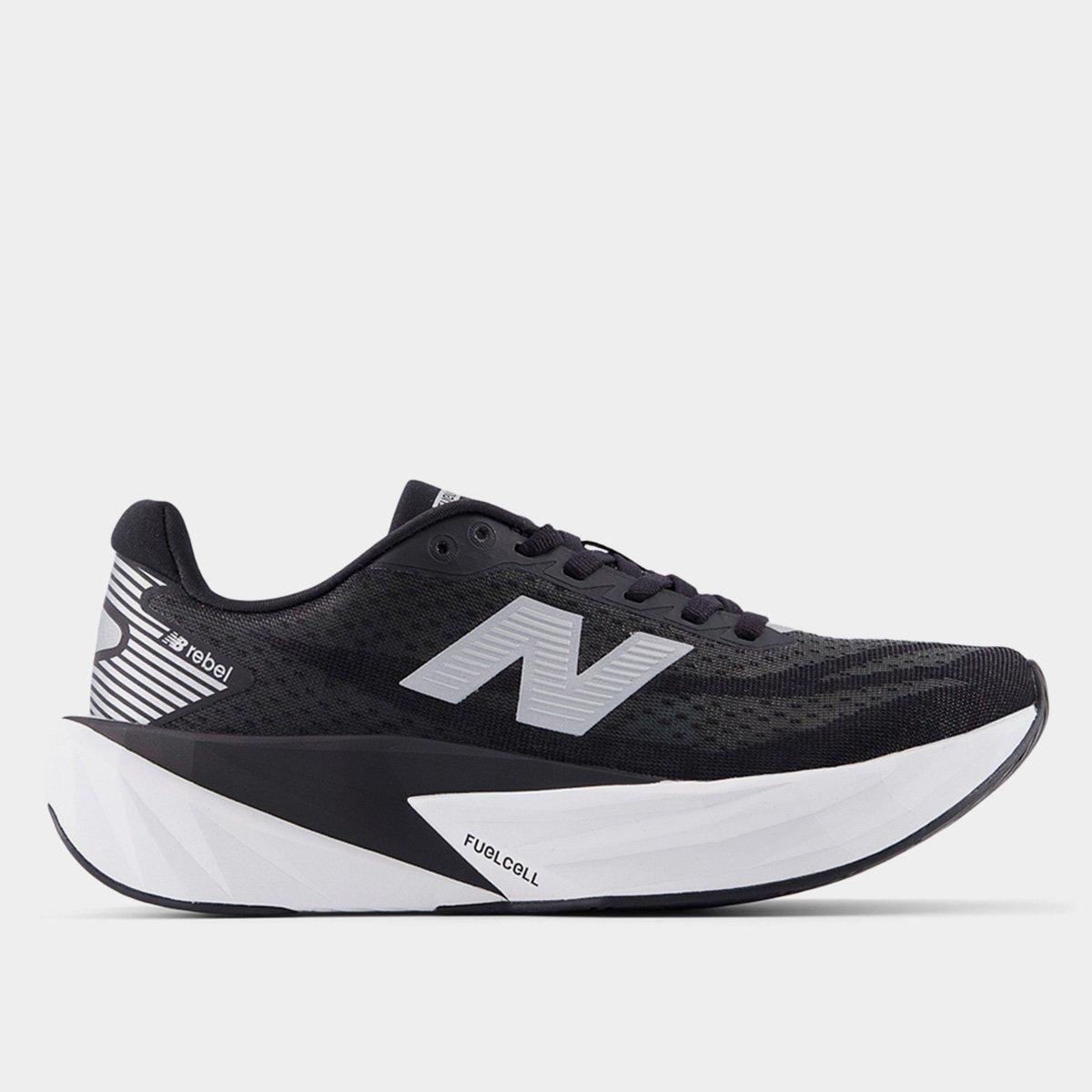 Tênis New Balance Fuelcell Rebel V5 Feminino - Preto+Branco