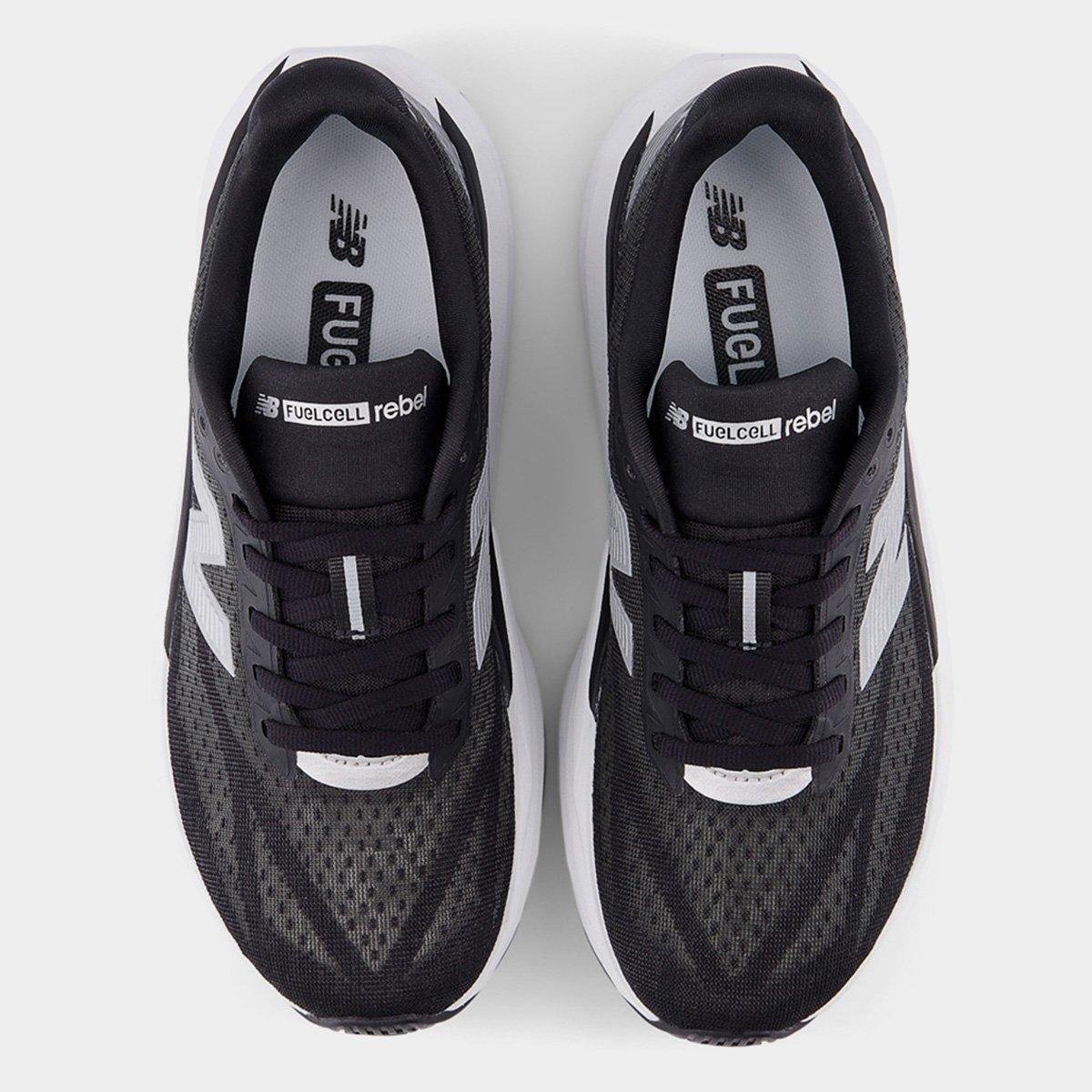 Tênis New Balance Fuelcell Rebel V5 Feminino - Preto+Branco