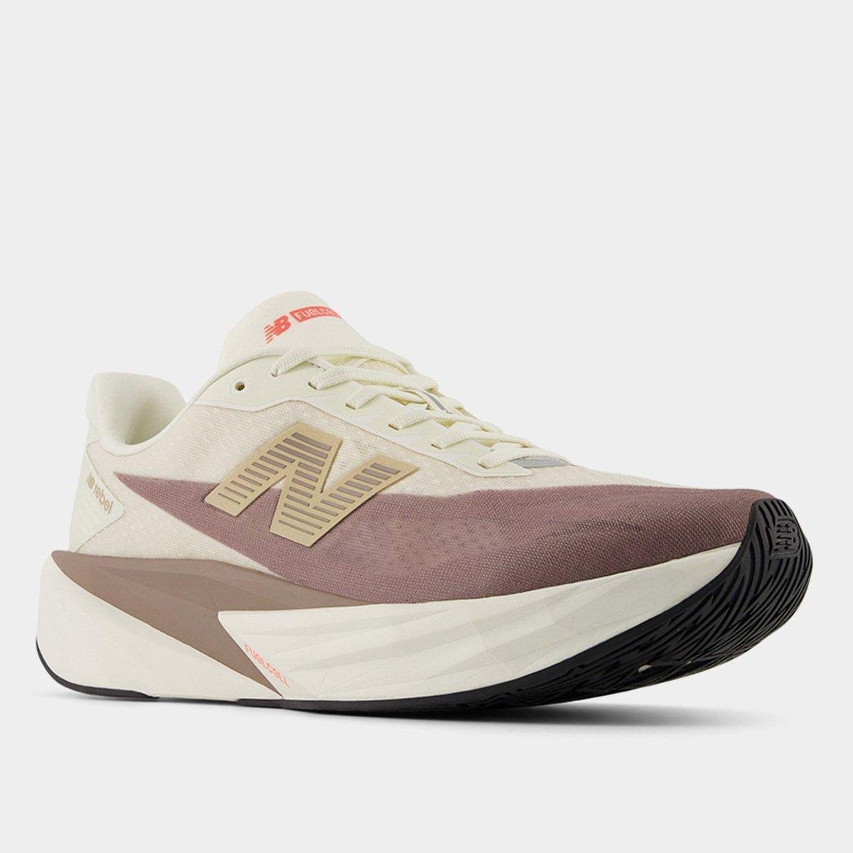 Tênis New Balance Fuelcell Rebel V5 Masculino - Off White