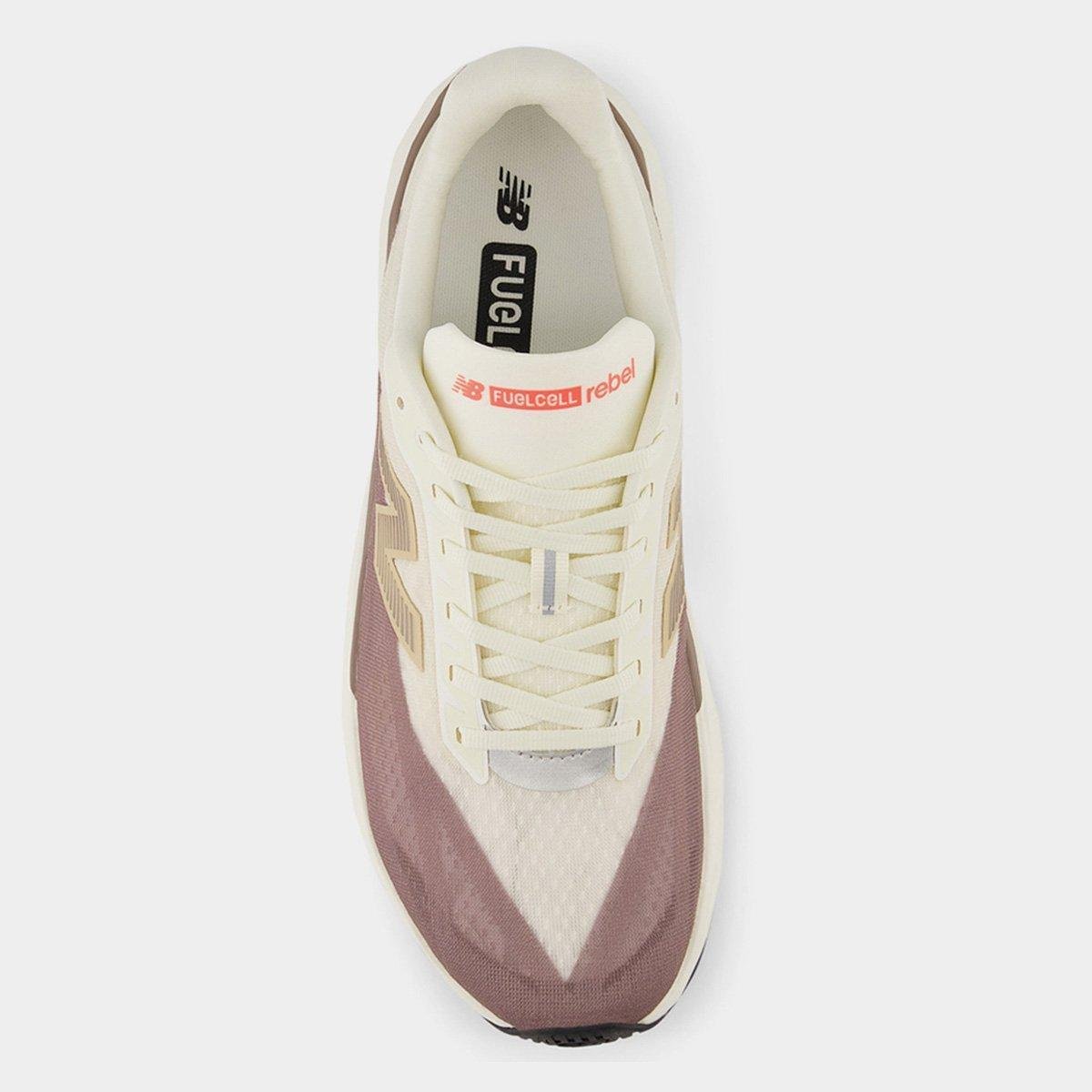 Tênis New Balance Fuelcell Rebel V5 Masculino - Off White