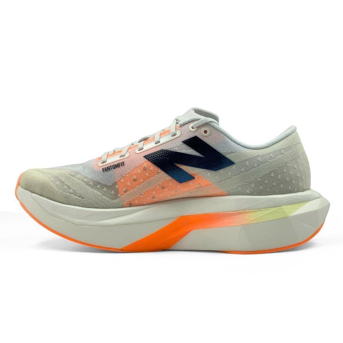 Tênis New Balance Fuelcell Supercomp Elite V4 Masculino - Bege+Laranja