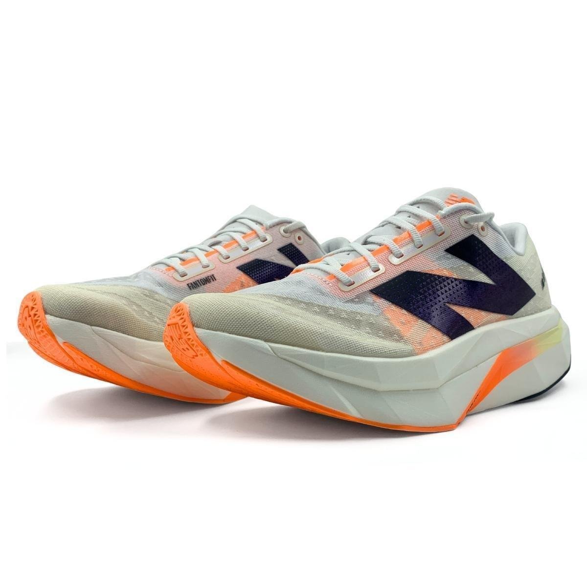 Tênis New Balance Fuelcell Supercomp Elite V4 Masculino - Bege+Laranja