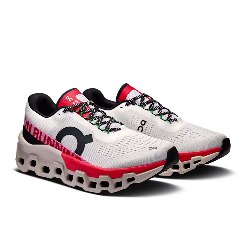 Tênis ON Cloudmonster 2 Feminino - Ivory  |  Red